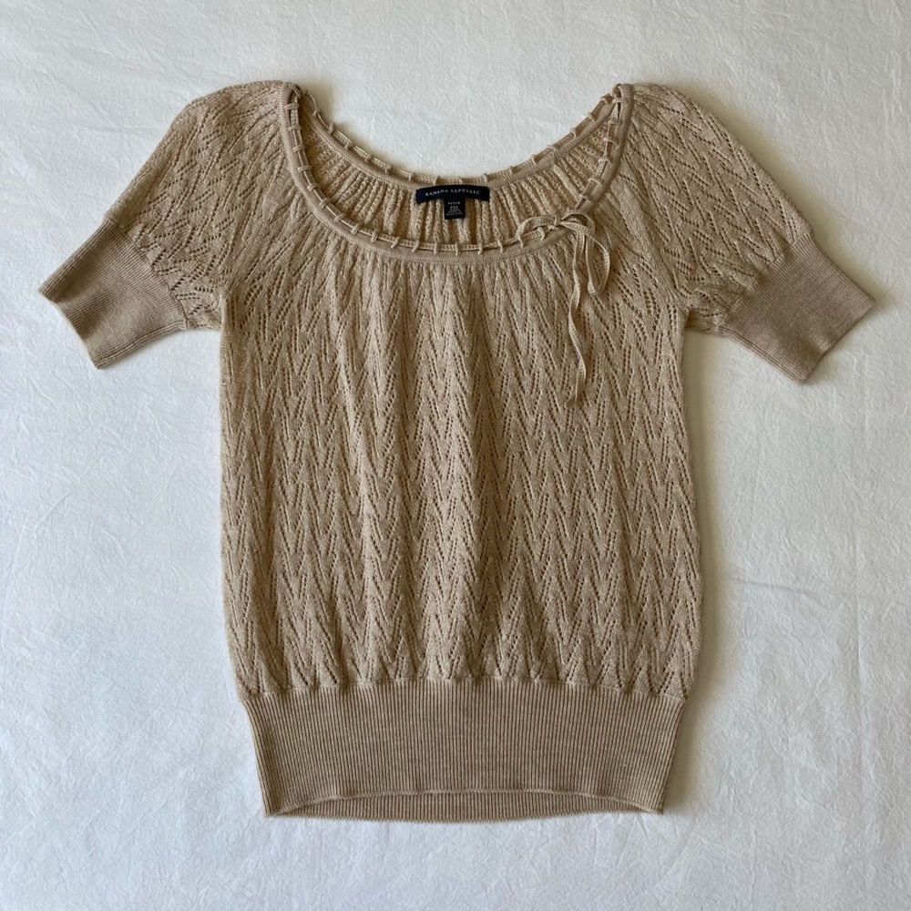 Banana Republic Light Brown / Tan Knit Top